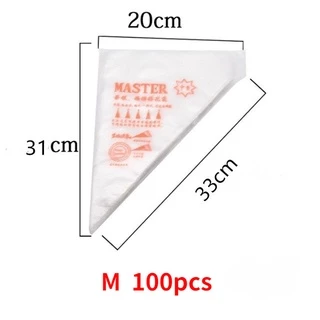 [ถูกที่สุด!] เหนียวพิเศษ ถุงบีบครีม Master เนื้อดี 100ใบ/แพค