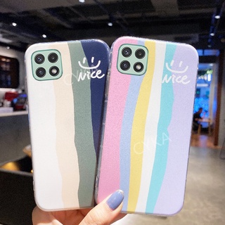 เคสโทรศัพท์ลายสวย ไล่ระดับสี รุ้งกันกระแทกเคสนิ่มสำหรับ สำหรับ Samsung Galaxy A22 5G A52s A52 M32 M12 M02 A42 A12 A02 เคส ซัมซุงA22 GalaxyA22 SamsungA22