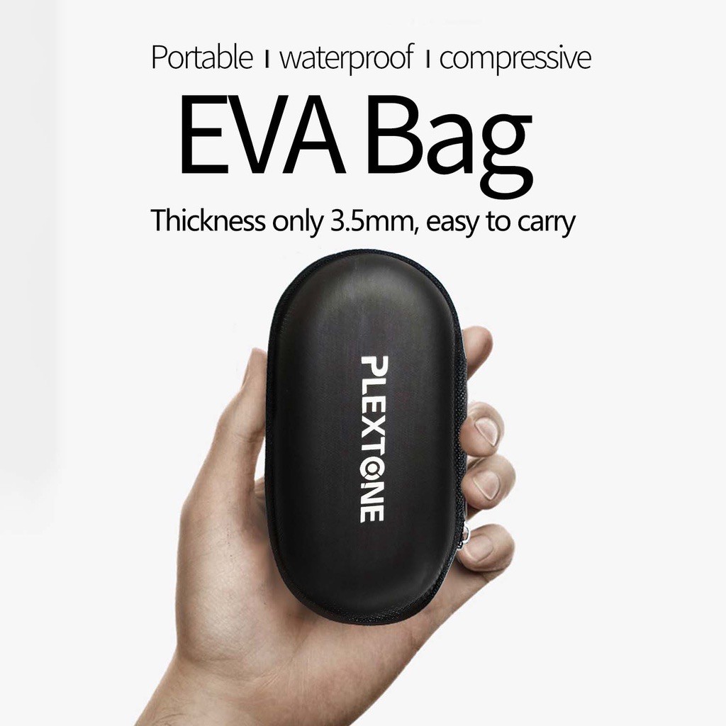 กระเป๋าเก็บหูฟัง PLEXTONE บาง 3.5 มม.เคสหูฟัง Nylon Bag case กระเป๋าใส่หูฟัง กันน้ำ กันกระแทก แข็งแรง ทนทาน ใช้งานง่าย
