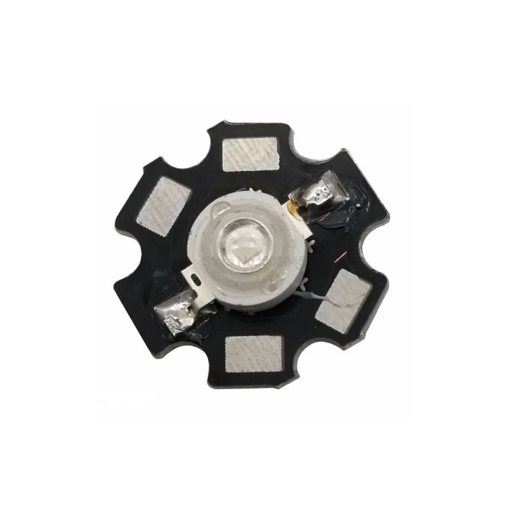 หลอด LED 1W High-power พร้อมฐานระบายความร้อน [เลือกสี] [แดง/ฟ้า/ขาว/เขียว/เหลือง]