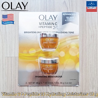 Olay® Vitamin C + Peptide 24 Hydrating Moisturizer 48 g โอเลย์ วิตามินซี + เปปไทด์ มอยซ์เจอไรเซอร์ สำหรับใบหน้า