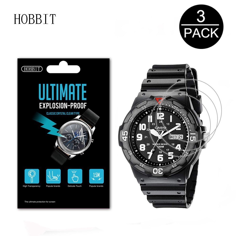ฟิล์มกันรอยหน้าจอ LCD 3 ชิ้น สำหรับ Casio Men's MRW-200H MRW200H MRW-210H MCW100H
