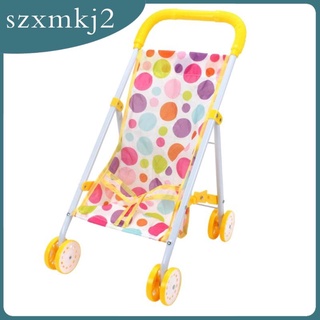 Lovely Baby Doll Pushchair Stroller with Hood Foldable Baby Doll Trolley