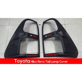 ครอบไฟท้าย Toyota Revo , Revo Rocco 2015-2019 สีดำด้าน โลโก้ TRD งาน R