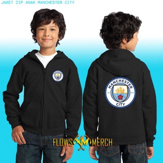 Manchester City เสื้อแจ็คเก็ต มีฮู้ด มีซิป คุณภาพดีที่สุด สําหรับเด็ก