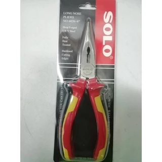SOLO คีมปากแหลม SOLO ขนาด 6 นิ้ว #6026-6" รุ่นใหม่ เหล็ก CR-V แท้ 100%