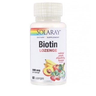 พร้อมส่ง promotions Solaray  biotin 10000 mcg วิตามินบำรุงผมและเล็บ 60เม็ดหรือ แบบยา100เม็ด