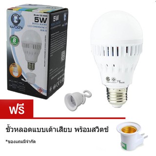 หลอดไฟอัจฉริยะ หลอดไฟฉุกเฉิน IWACHI LED 5W/12W (แถมขั้วหลอดไฟแบบเต้าเสียบ)