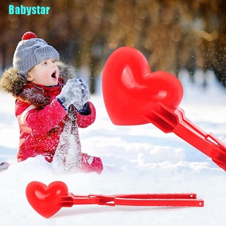 (Babystar) แม่พิมพ์ลูกบอลหิมะ รูปหัวใจ ของเล่นกลางแจ้ง สําหรับเด็ก