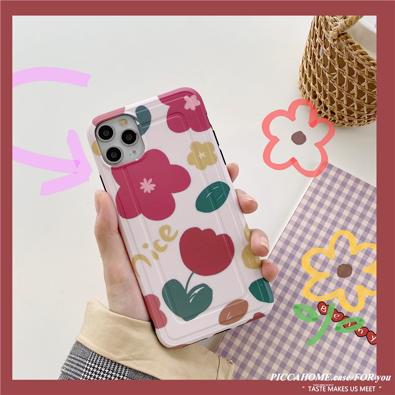 ดอกไม้สีแดงเล็ก ๆ สำหรับ Apple x Phone Case iPhone11pro / xsmax / xr / iphonex / 8plus ซิลิโคน 7