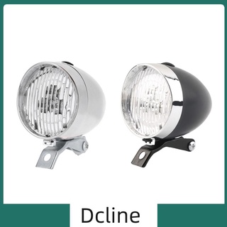 Dcline ไฟหน้า ไฟเตือน Led 3 ดวง เพื่อความปลอดภัย สไตล์วินเทจ สําหรับติดด้านหน้ารถจักรยาน