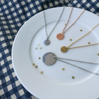 [พร้อมส่ง] stainless steel circle minimal necklace