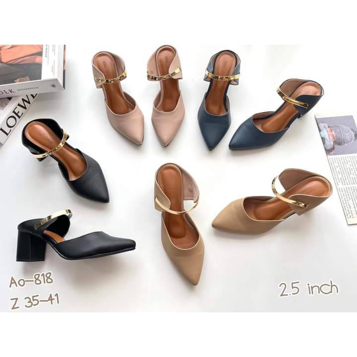 รองเท้าแฟชั่นผู้หญิงส้นสูงแบรนด์ Niwa shoes ส้มสูง2.5นิ้ว สามารถใส่ได้ทุกโอกาสรุ่นAO-818