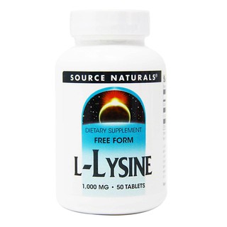 แอลไลซีน Source Naturals, L-Lysine, บรรจุ 100/200เม็ด หมดอายุ 11/23