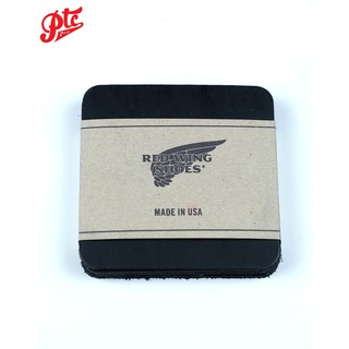 แผ่นหนังรองแก้ว RED WING SHOES BLACK PIONEER LEATHER COASTERS