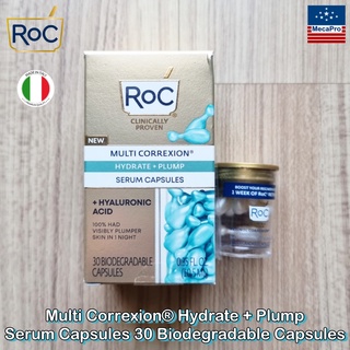 RoC® Multi Correxion® Hydrate + Plump Serum Capsules 30 Biodegradable Capsules ไฮยาลูโรนิก เซรั่ม แคปซูล