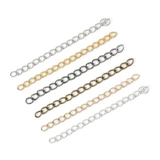 สายโซ่ต่อขยาย ขนาด 50 70 มม. สําหรับทําเครื่องประดับ สร้อยคอ สร้อยข้อมือ DIY 50 ชิ้น
