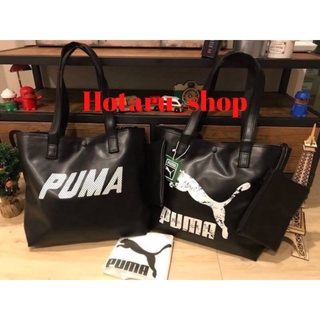 Puma Prime Large Black Shopping Bag กระเป๋าถือหรือคล้องบ่ารุ่นใหม่! วัสดุPU polester น้ำหนักเบา ใบใหญ่ กว้างและจุ