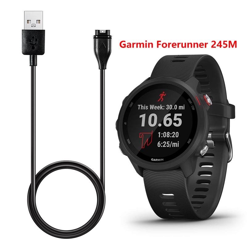 สายเคเบิลข้อมูลการชาร์จ USB สำหรับ Garmin Forerunner 245/245M