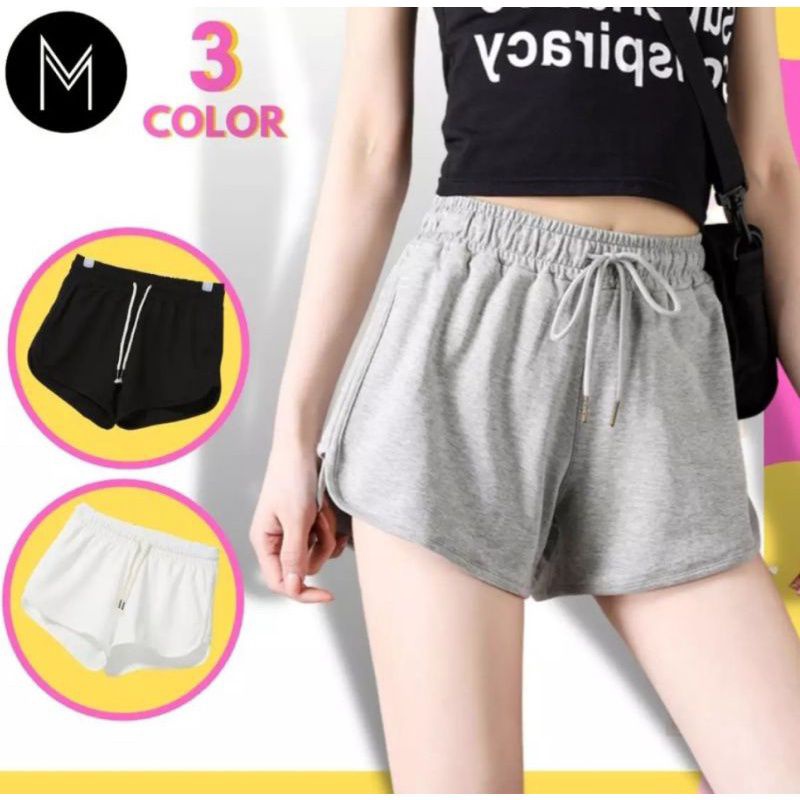 🔥HOT🔥ราคาถูกที่สูด💞（ M-5XL) กางเกงขาสั้นสไตส์ญี่ปุ่น สไตเกาหลิ  ผ้าบางพิเศษสวมผ่าสบายทรงหลวม เอวยางยืดมีเชือกรูด