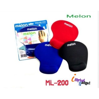 Melon ML-200 แผ่นรองเม้าพร้อมเจลรองข้อมือ Mouse Pad with Gel With Support