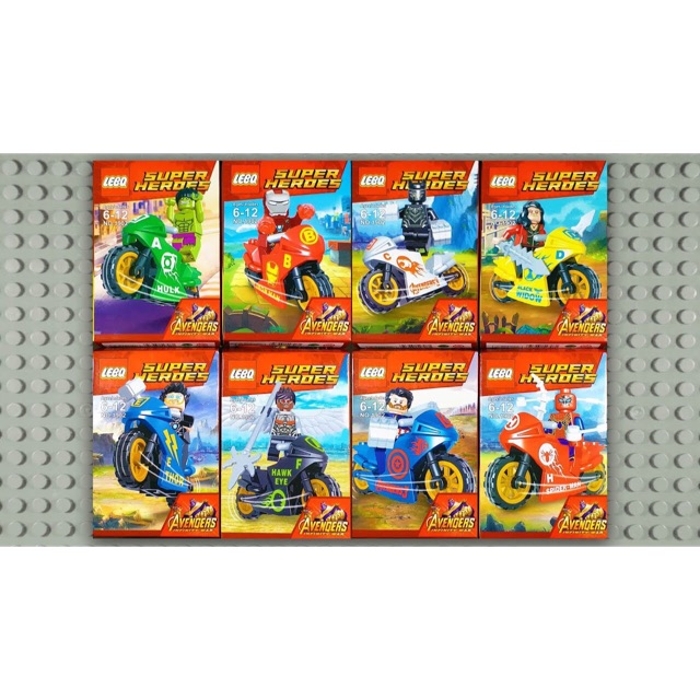 เลโก้ Avengers Infinity War Motorcyles LEBQ 1902 ชุด 8 แบบ