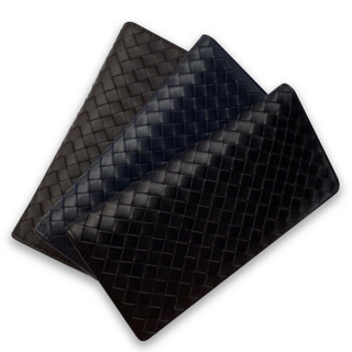 Woven Lambskin Long Walletกระเป๋าสตางค์หนังแกะสานแท้กระเป๋าสตางค์ใส่โทรศัพท์