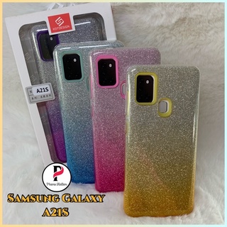 เคส Samsung Galaxy A21S (กากเพชรทูโทน)