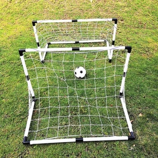 football sport 2 pcs. ประตูฟุตบอล พลาสติก ประตูฟุตซอล ประตูฟุตบอลขนาดเล็ก แบบพกพา ขนาด 92*61*48 ซม.ชุด2 ประตูฟุตบอล แถมฟ