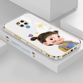 Huawei Mate 20 Pro Mate 20X เคสโทรศัพท์ TPU นิ่ม ชุบ ลายการ์ตูนเด็กผู้หญิง ป้องกันเลนส์เต็มรูปแบบ