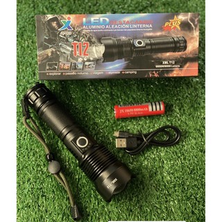 ไฟฉายเดินป่า ไฟฉายรุ่น JX-9910 XML T12 ไฟฉาย Flash Light ส่องไกล300เมตร ทนทาน สีดำ ไฟฉายแรงสูง  ไฟฉายLED ไฟฉาย