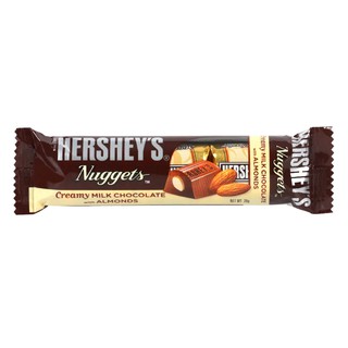 เฮอร์ชี่ส์นักเก็ตช็อกโกแลตผสมอัลมอนด์ 28กรัม Hersheys Nuggets with Almond Chocolate 28g.