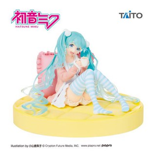 Hatsune Miku Original Casual Figure ฟิกเกอร์ โมเดล มิกุ สูง 12 ซม ลิขสิทธิ์แท้จากญี่ปุ่น ชุดอยู่บ้าน พาสเทล Taito