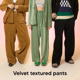 Vineca Velvet Textured Pants