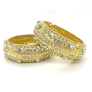 Vintage Jewelry ชุดไทยเครื่องประดับเพชรทองกำไลข้อมือคู่Gold Bracelet