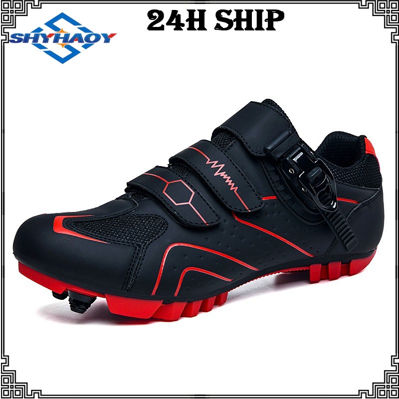 2021！COD Men Cleats Shoes Road Bike Shoes For Mtb And Pedal Set Roadbike Cover WaterProof Cycling Sh