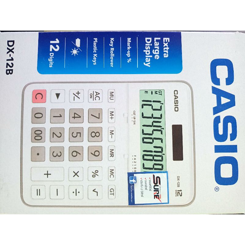 เครื่องคิดเลข Casio DX-12B *ส่งฟรี*
