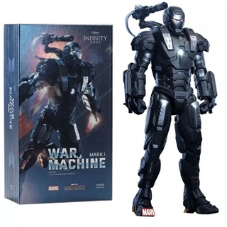 โมเดลฟิกเกอร์สะสม ZD Marvel IronMan War Machine MARK I (Black)action figure ปรับคอ-แขน-ขาได้ขนาดสูง 18 ซม.พร้อมกล่อง