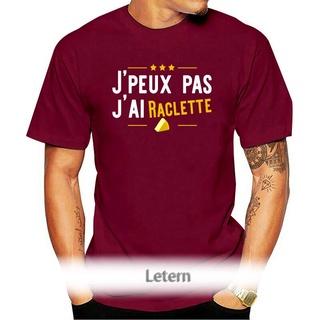 เสื้อยืดผ้าฝ้ายพิมพ์ลายแฟชั่น เสื้อยืด พิมพ์ลาย jai Raclette Humour Fromage สําหรับผู้ชาย