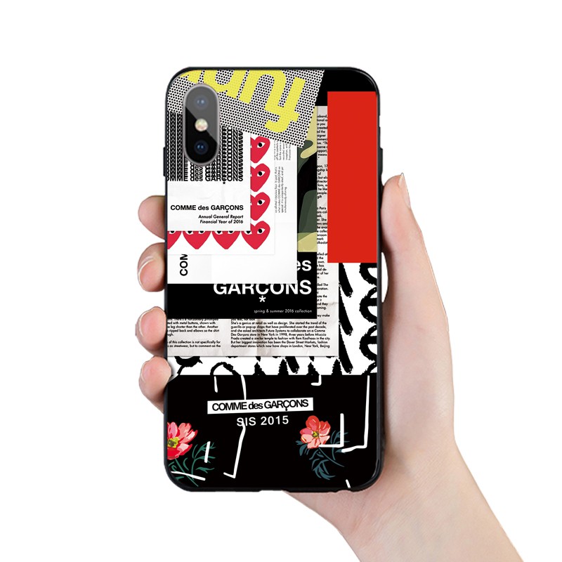 เคสซิลิโคนนิ่ม พิมพ์ลาย Comme Des แฟชั่น สําหรับ iPhone 13 14 Pro MAX 12 mini 11 Pro XS MAX 6S 7 8 Plus XR #4