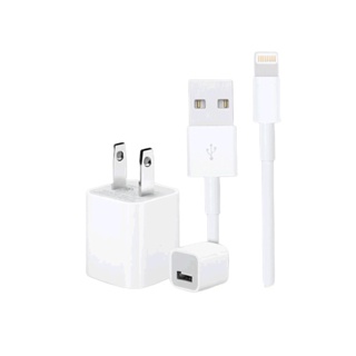 โปรโมชั่น : สายชาร์จหัวชาร์จสำหรับไอโฟน 5วัตต์ ✔️ของแท้ Lightning to USB Cable  USB Power Adapter 5W