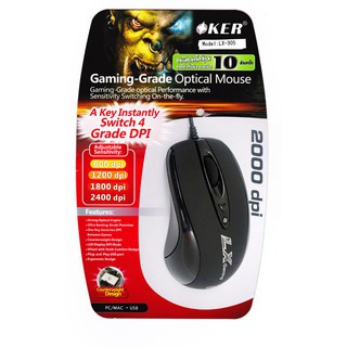 OKER USB Optical Mouse LX-305 Gaming 2000 DPI (Black)