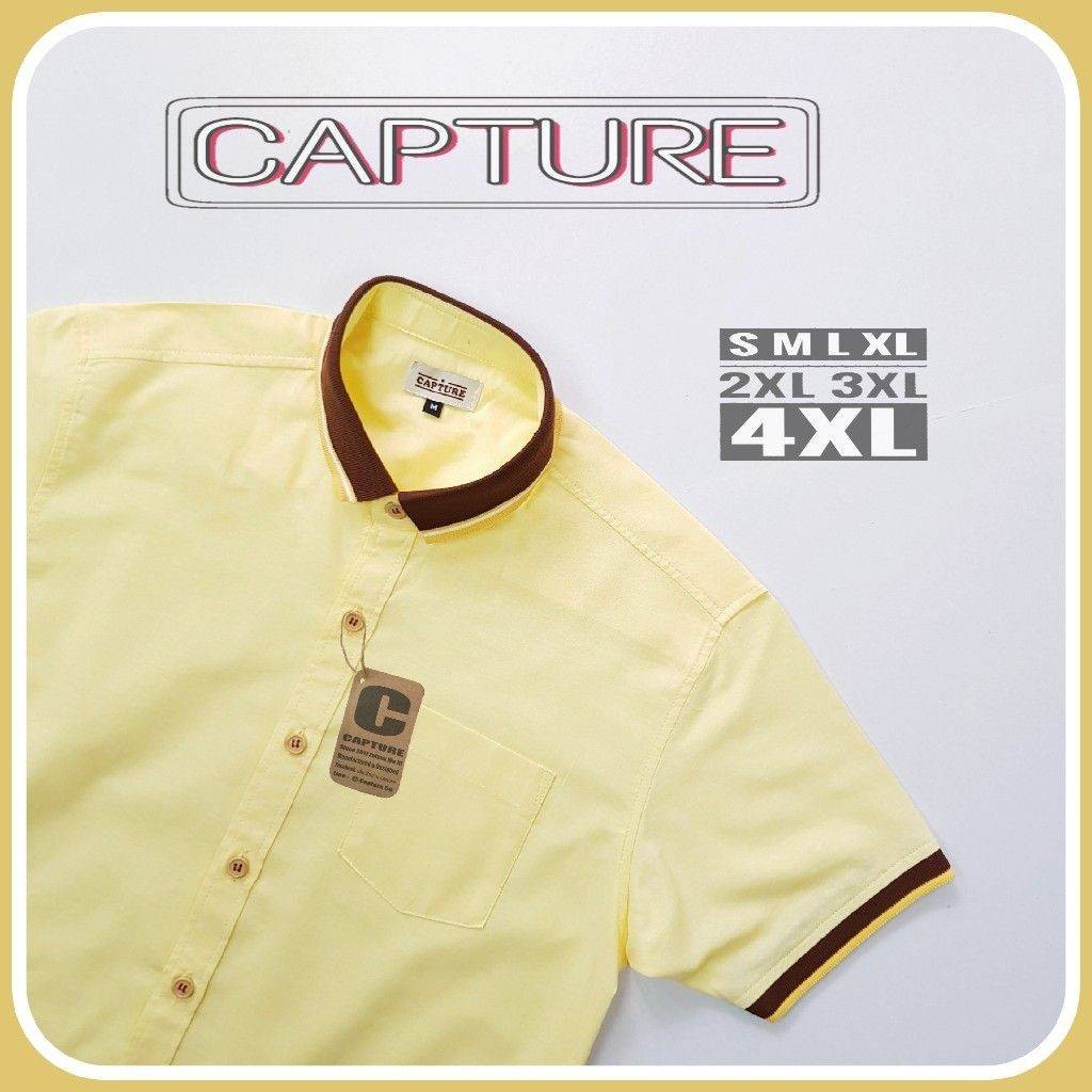 เสื้อเชิ้ตโปโล ผ้า Oxford สีเหลือง มีถึงไซส์ 4XL