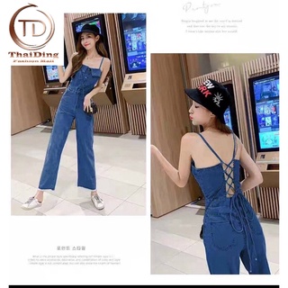 ❗️new❗️❗️jumpsuit ยีนส์สายเดี่ยว สายผูกหลัง ฮอทๆๆTD508