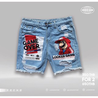 กางเกงขาสั้นวินเทจเกมโอเวอร์ราคา319บาท