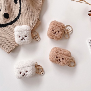 เคสหูฟัง ขนปุย ลายหมีน่ารัก สําหรับ Airpods 1 2 Pro 3