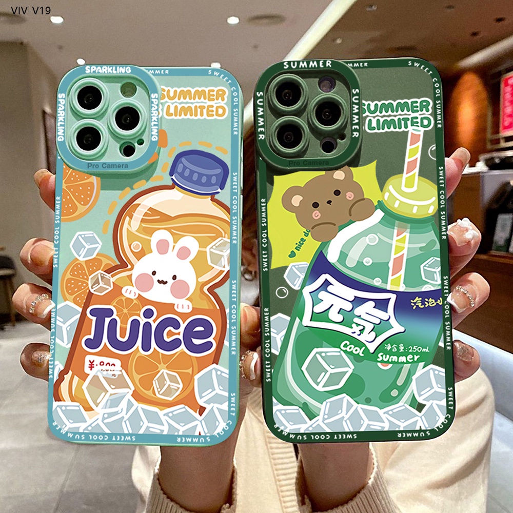VIVO V19 V17 V15 V11 V11i V9 V5 V5S Lite Neo Pro เคสวีโว่ สำหรับ Case Cartoon Chilled Summer Drink เคสโทรศัพท์ Soft Back Cover