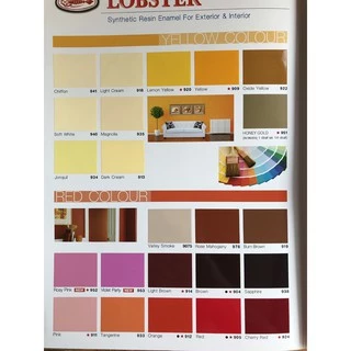 [0.875L กระป๋อง] สีตรากุ้ง สีน้ำมัน ทาไม้ ทาเหล็ก ทาปูน LOBSTER Synthetic Resin Alkyd Enamel