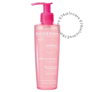 ของแท้ พร้อมส่ง 💯 Bioderma Sensibio Gel Moussant 200 ml เจลล้างหน้าสูตรไมเซลล่า สำหรับผิวบอบบาง