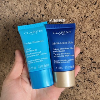 Clarins Multi-Active Nuit &amp; Hydra-Essential crème 15ml ครีมบำรุงผิวหน้า